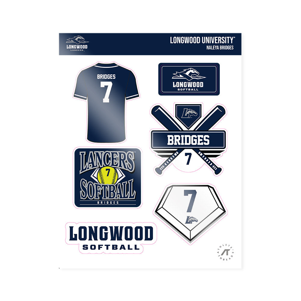 Longwood - NCAA Softball : Naleya Bridges - Sticker Sheet-0
