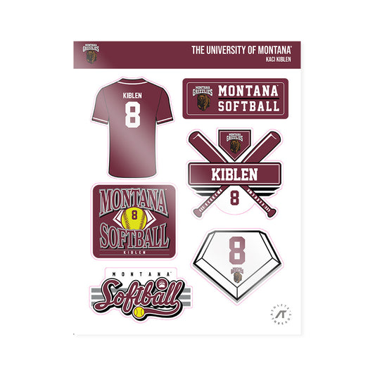 Montana - NCAA Softball : Kaci Kiblen - Sticker Sheet-0