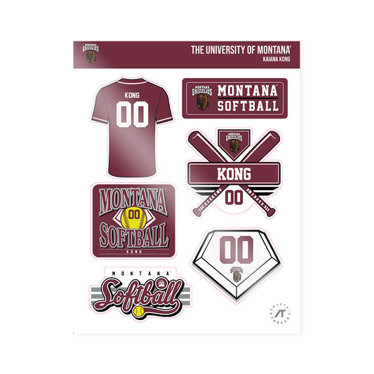 Montana - NCAA Softball : Kaiana Kong - Sticker Sheet-0