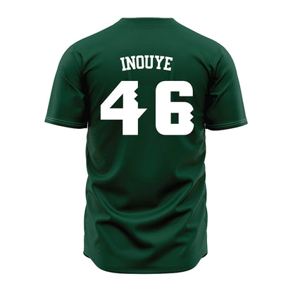 Hawaii - NCAA Baseball : Ryan Inouye - Green Jersey-1