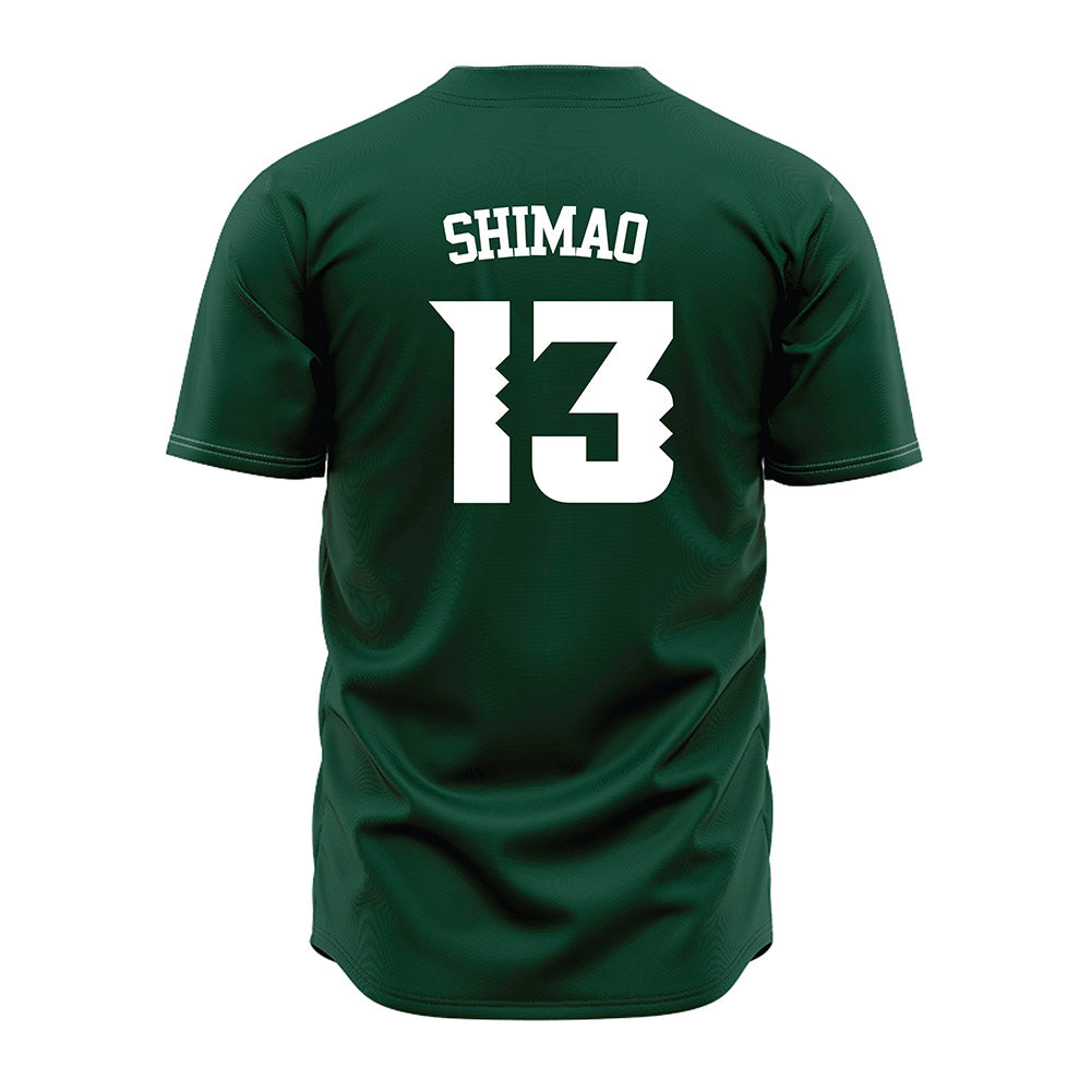Hawaii - NCAA Baseball : Tate Shimao - Green Jersey-1
