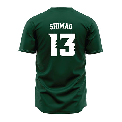 Hawaii - NCAA Baseball : Tate Shimao - Green Jersey-1