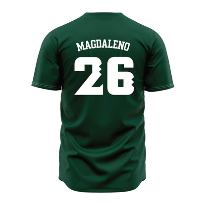 Hawaii - NCAA Baseball : Isaiah Magdaleno - Green Jersey-1