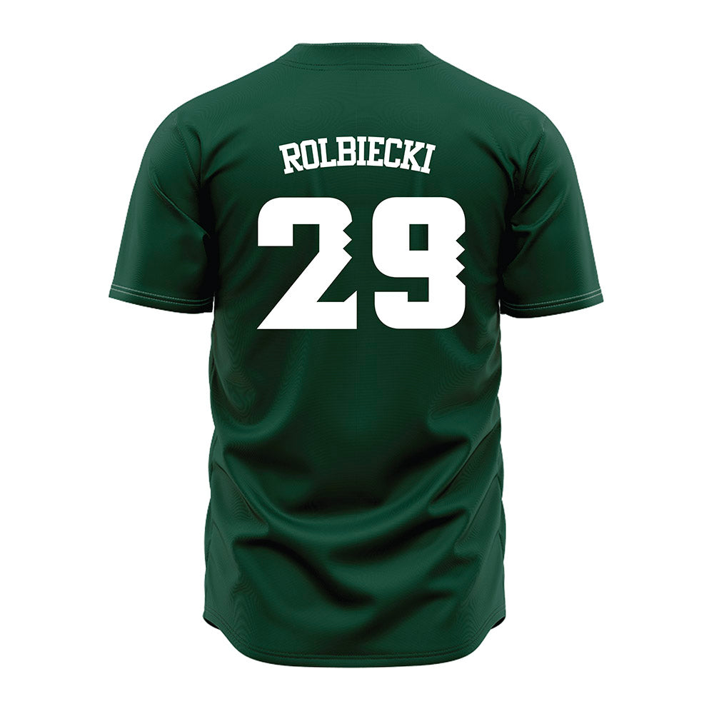 Hawaii - NCAA Baseball : Evan Rolbiecki - Green Jersey-1