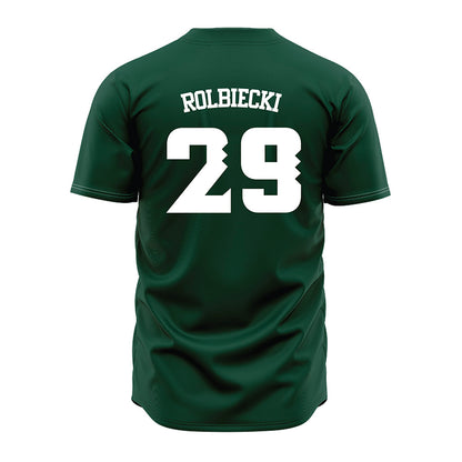Hawaii - NCAA Baseball : Evan Rolbiecki - Green Jersey-1