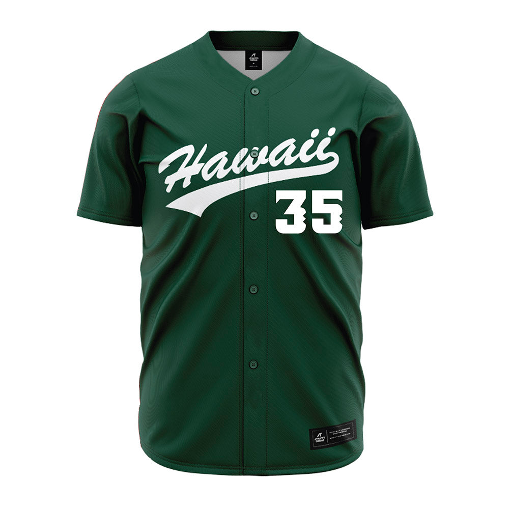 Hawaii - NCAA Baseball : Josiah Shipley - Green Jersey-0