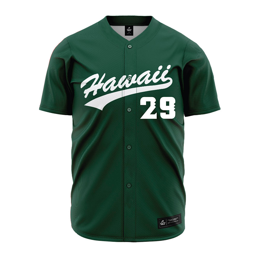 Hawaii - NCAA Baseball : Evan Rolbiecki - Green Jersey-0