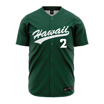 Hawaii - NCAA Baseball : Grant Garman - Green Jersey-0