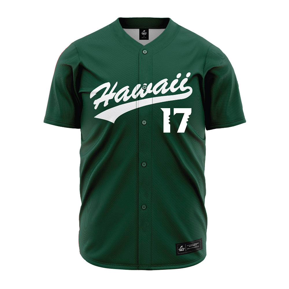 Hawaii - NCAA Baseball : Mana Lau Kong - Green Jersey-0