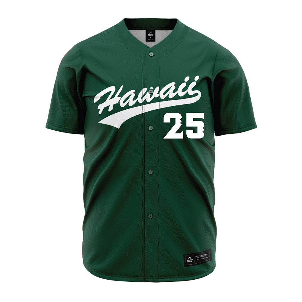 Hawaii - NCAA Baseball : Liam O'Brien - Green Jersey-0