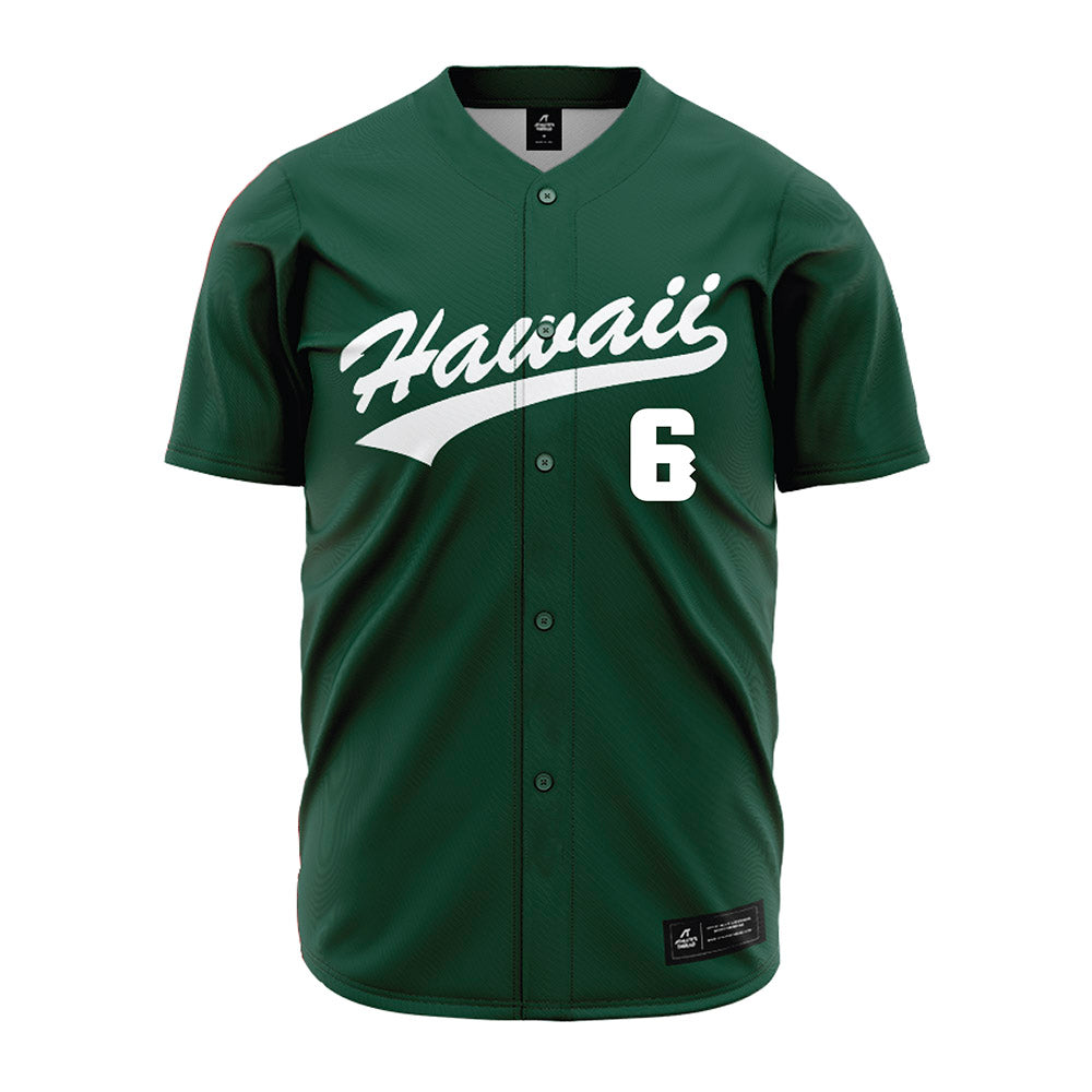 Hawaii - NCAA Baseball : Kedren Kinzie - Green Jersey-0