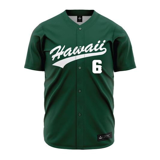 Hawaii - NCAA Baseball : Kedren Kinzie - Green Jersey-0