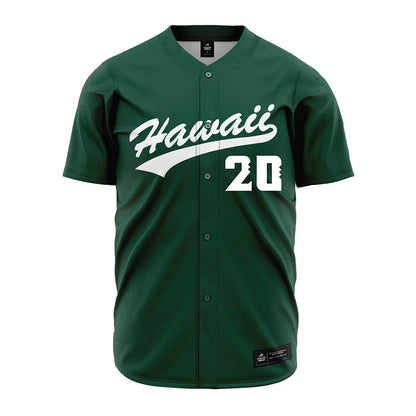 Hawaii - NCAA Baseball : Tino Bethancourt - Green Jersey-0