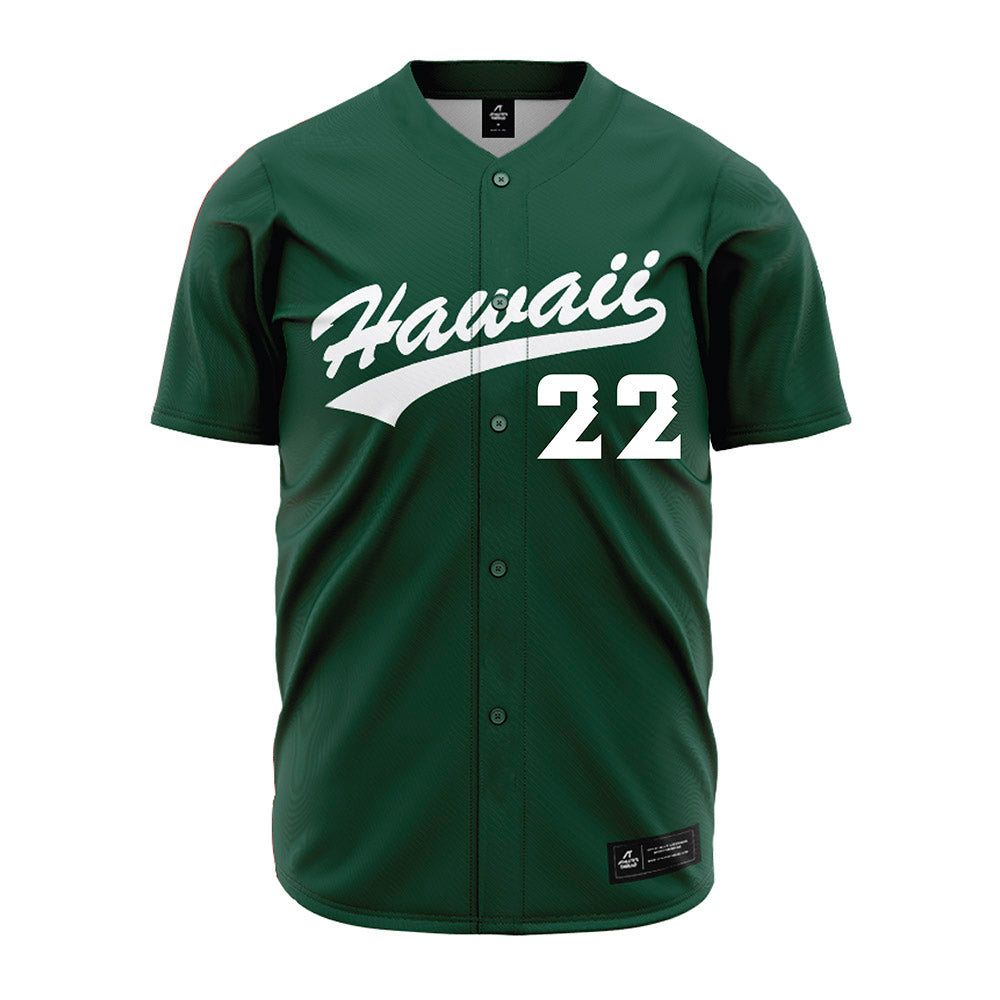Hawaii - NCAA Baseball : Christian Hoffman - Green Jersey-0