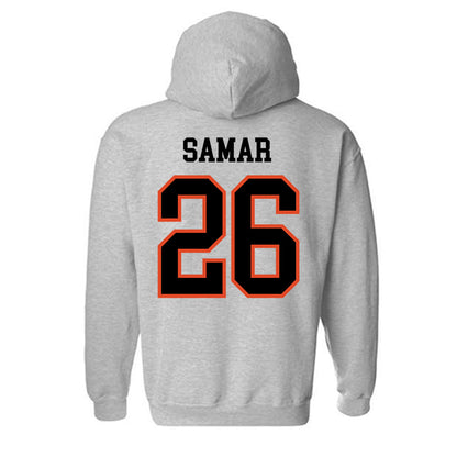 Oregon State - NCAA Men's Basketball : Matija Samar - Classic Shersey Hooded Sweatshirt-3