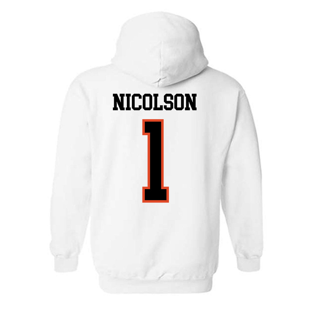 Oregon State - NCAA Men's Soccer : John Nicolson - Classic Shersey Hooded Sweatshirt-1