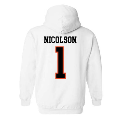 Oregon State - NCAA Men's Soccer : John Nicolson - Classic Shersey Hooded Sweatshirt-1