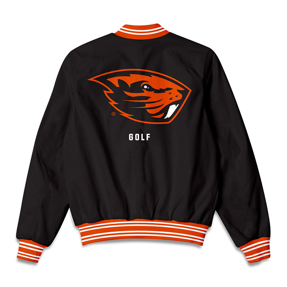 Oregon State - NCAA Men's Golf : Ethan Elleraas - Bomber Jacket-1