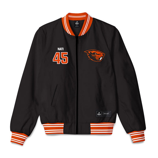 Oregon State - NCAA Baseball : Joshua Nati - Bomber Jacket-0