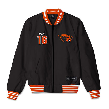 Oregon State - NCAA Football : Logan Knapp - Bomber Jacket-0