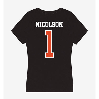 Oregon State - NCAA Men's Soccer : John Nicolson - Women's V-Neck T-Shirt-1