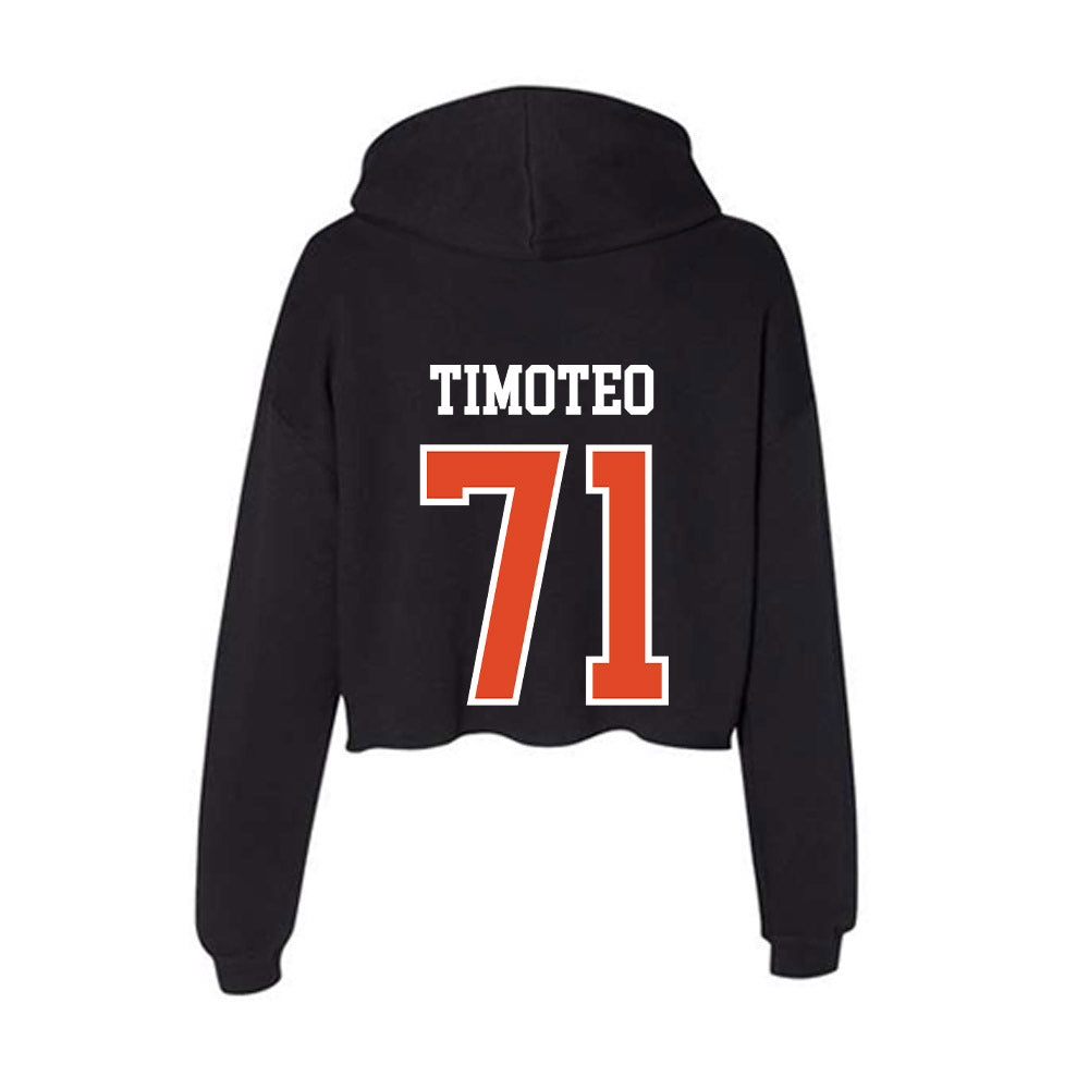 Oregon State - NCAA Football : Josiah Timoteo - Women's Crop Fleece Hoodie-1