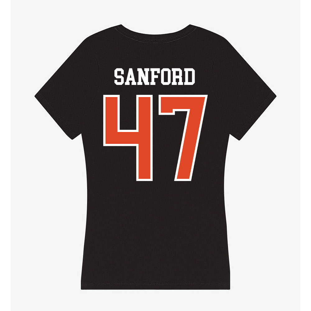 Oregon State - NCAA Football : Luke Sanford - Women's V-Neck T-Shirt-1