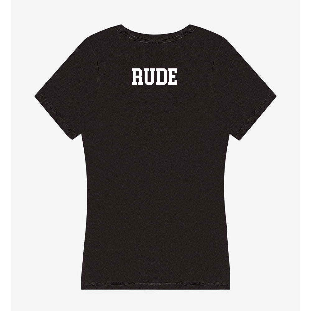 Oregon State - NCAA Women's Gymnastics : Katie Rude - Women's V-Neck T-Shirt-1