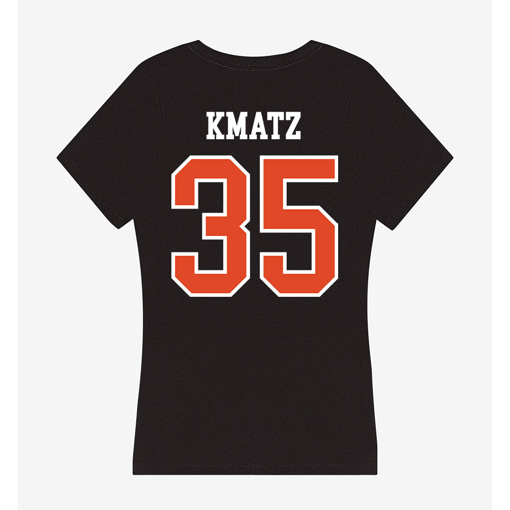 Oregon State - NCAA Baseball : Zach Kmatz - Women's V-Neck T-Shirt-1