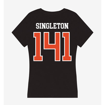 Oregon State - NCAA Wrestling : Nash Singleton - Women's V-Neck T-Shirt-1