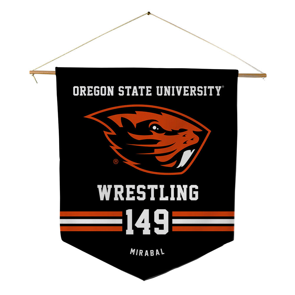 Oregon State - NCAA Wrestling : Moses Mirabal - Pennant - 18" x 21"-0