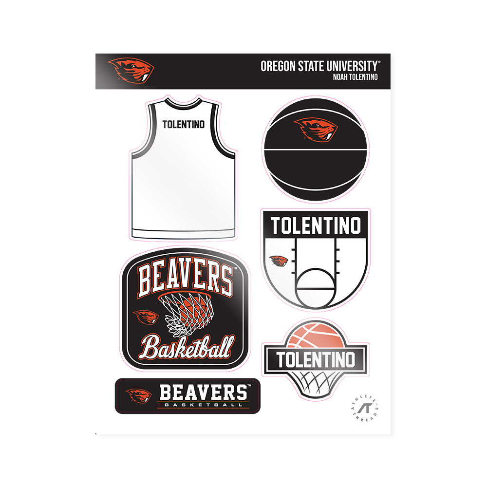 Oregon State - NCAA Women's Basketball : Noah Tolentino - Sticker Sheet-0