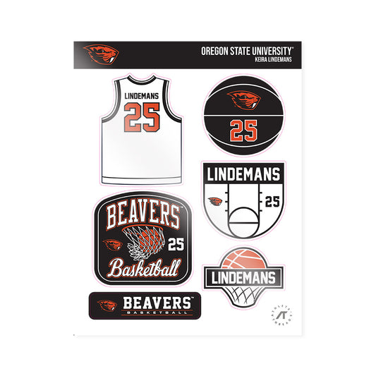 Oregon State - NCAA Women's Basketball : Keira Lindemans - Sticker Sheet-0