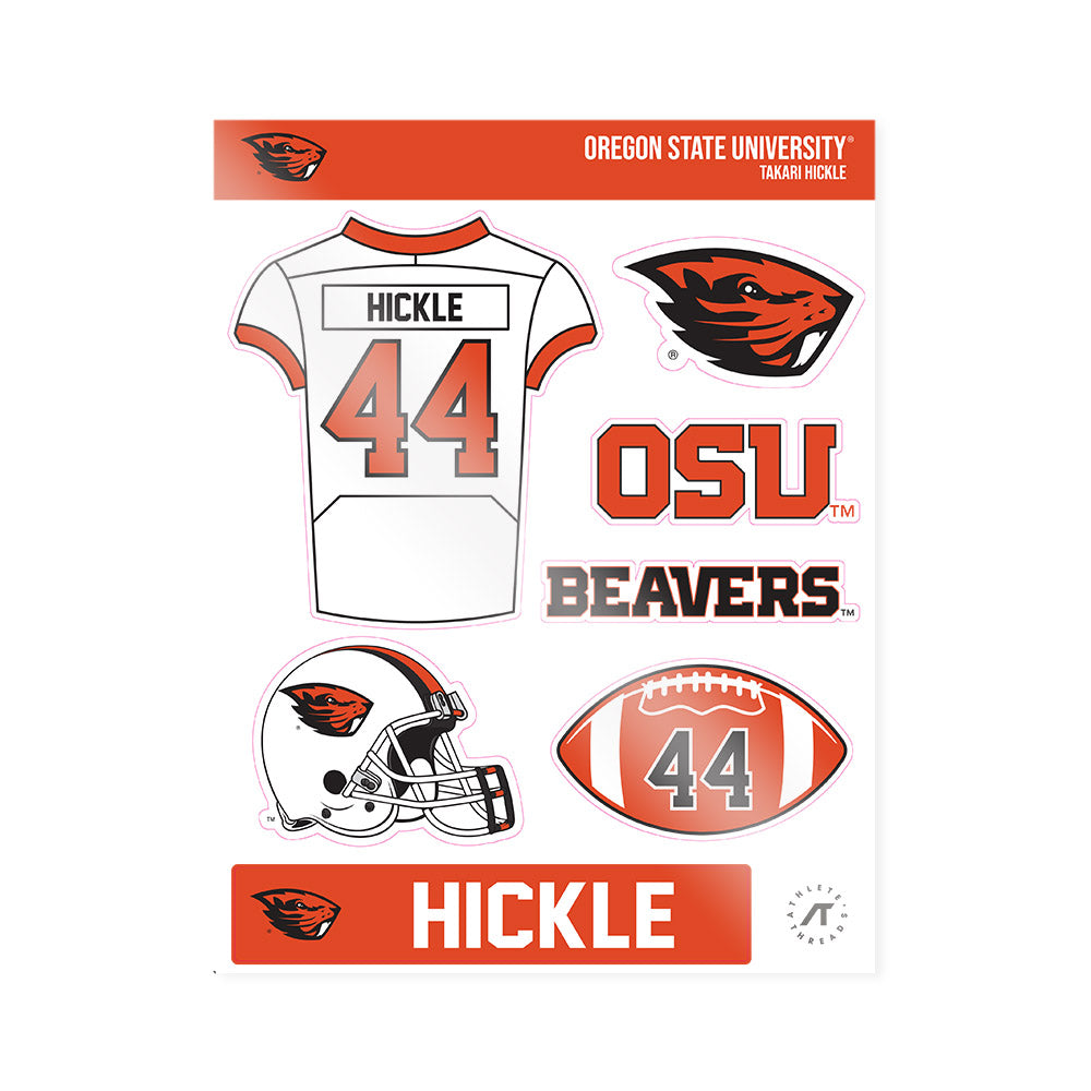Oregon State - NCAA Football : Takari Hickle - Sticker Sheet-0
