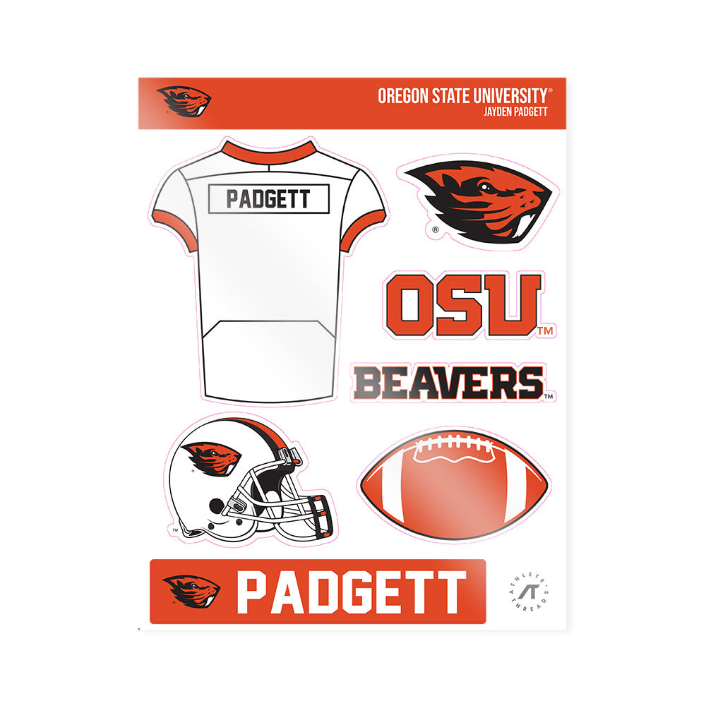 Oregon State - NCAA Football : Jayden Padgett - Sticker Sheet-0