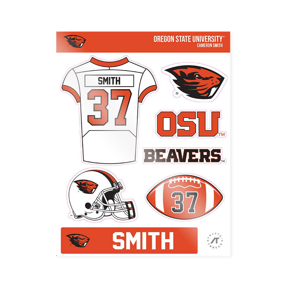 Oregon State - NCAA Football : Cameron Smith - Sticker Sheet-0