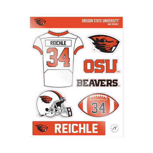 Oregon State - NCAA Football : Jake Reichle - Sticker Sheet-0