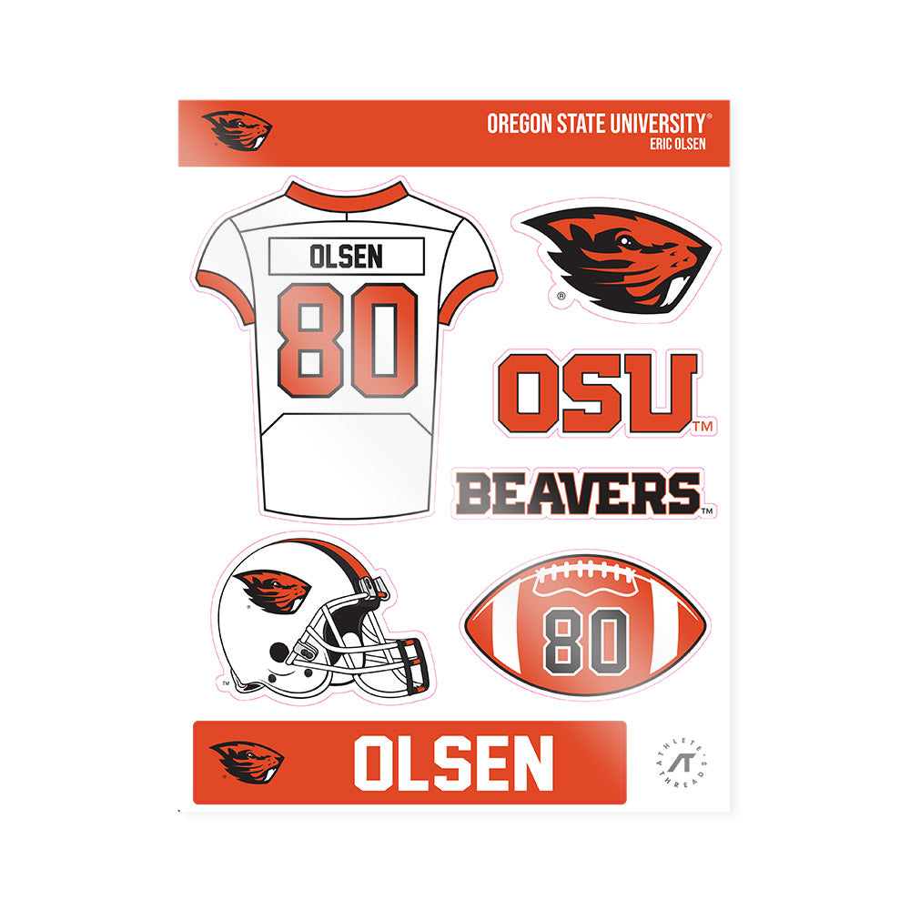 Oregon State - NCAA Football : Eric Olsen - Sticker Sheet-0