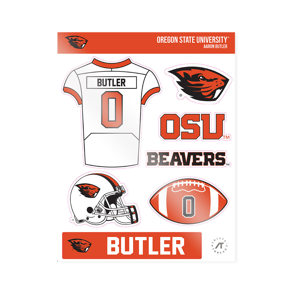 Oregon State - NCAA Football : Aaron Butler - Sticker Sheet-0