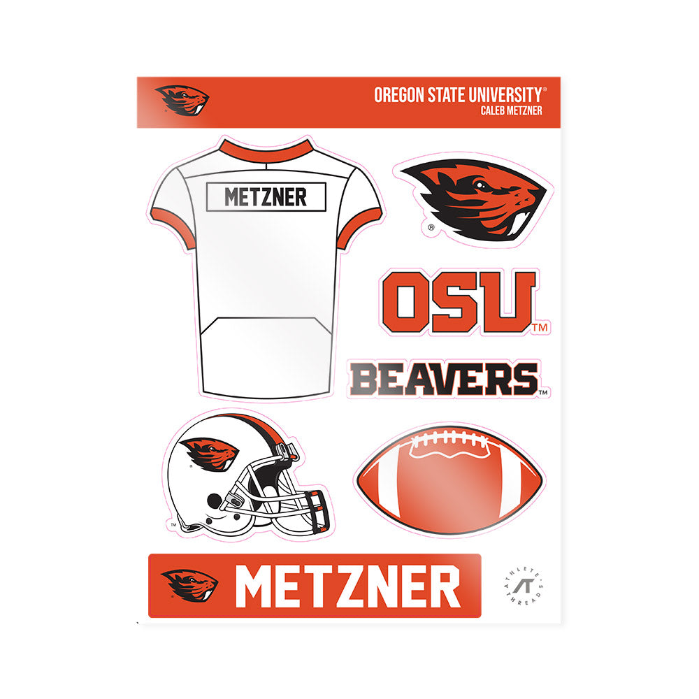 Oregon State - NCAA Football : Caleb Metzner - Sticker Sheet-0