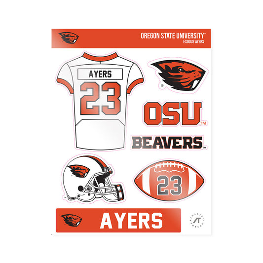Oregon State - NCAA Football : Exodus Ayers - Sticker Sheet-0