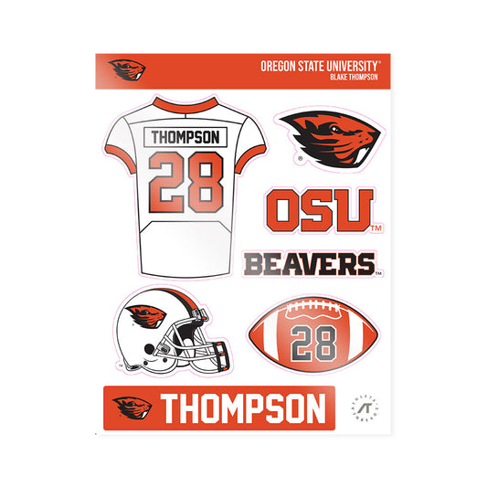Oregon State - NCAA Football : Blake Thompson - Sticker Sheet-0