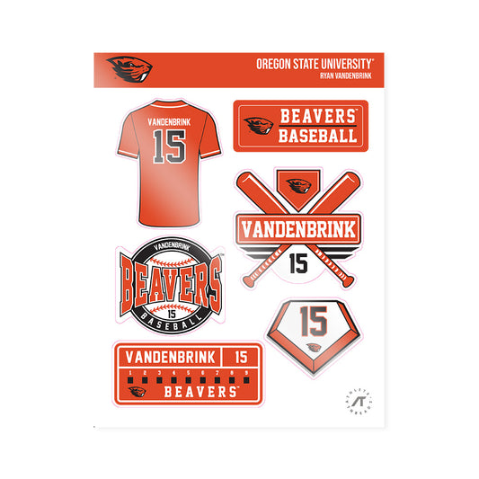 Oregon State - NCAA Baseball : Ryan VandenBrink - Sticker Sheet-0