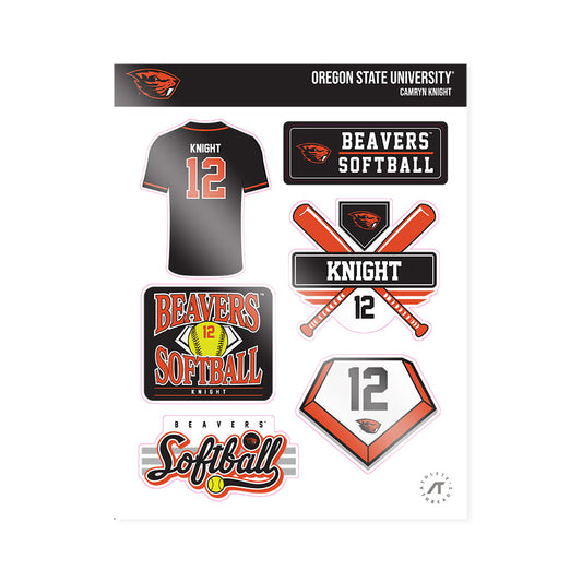 Oregon State - NCAA Softball : Camryn Knight - Sticker Sheet-0