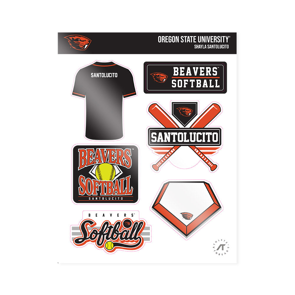 Oregon State - NCAA Softball : Shayla Santolucito - Sticker Sheet-0