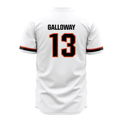 Oregon State - NCAA Baseball : Jacob Galloway - White Jersey-1