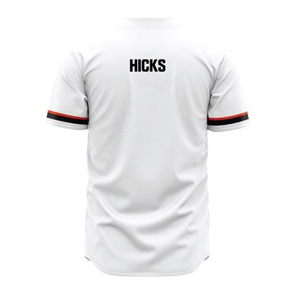 Oregon State - NCAA Baseball : Dylan Hicks - White Jersey-1