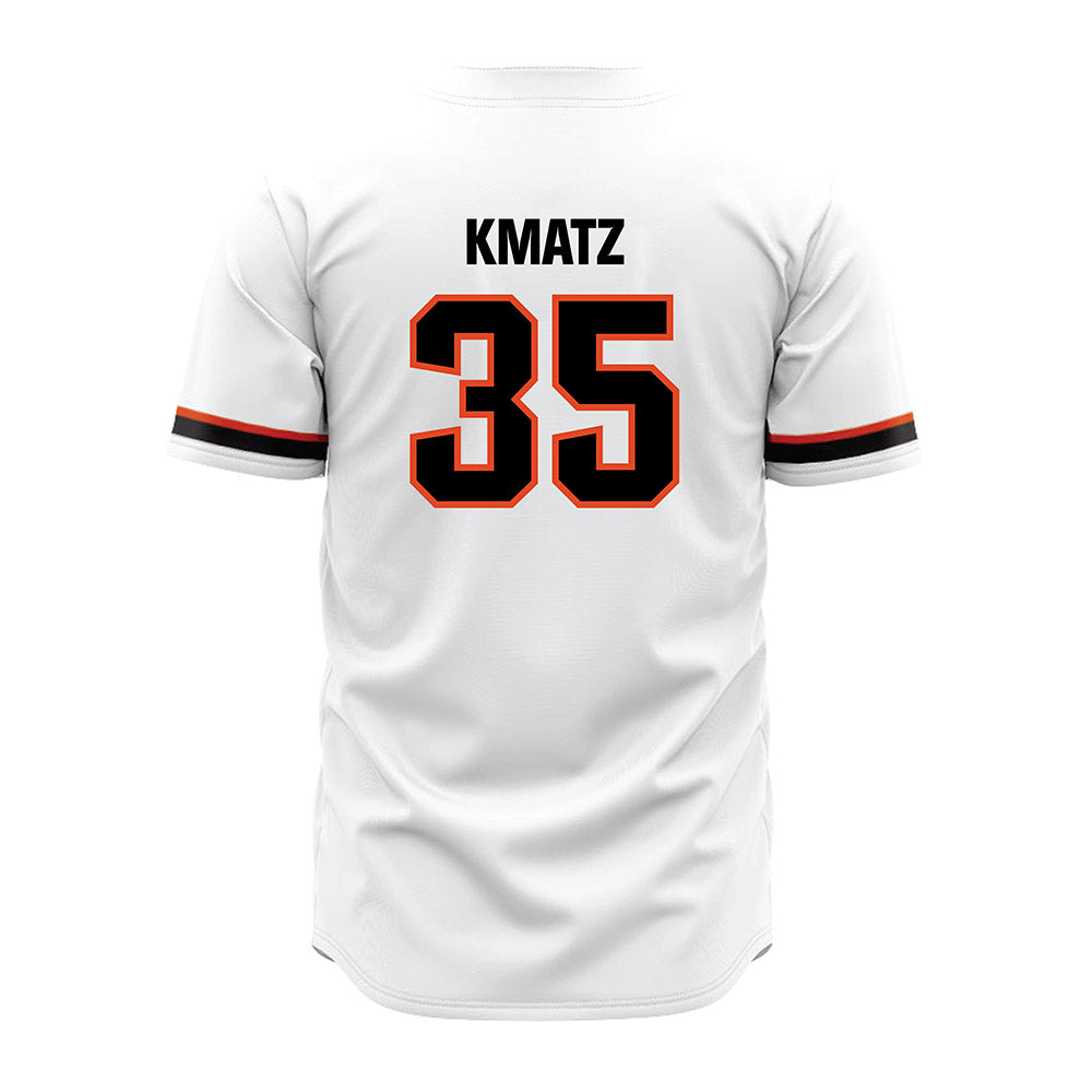 Oregon State - NCAA Baseball : Zach Kmatz - White Jersey-1
