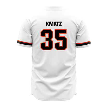 Oregon State - NCAA Baseball : Zach Kmatz - White Jersey-1