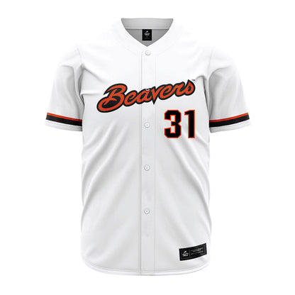 Oregon State - NCAA Baseball : Trevor Kaiser - White Jersey-0